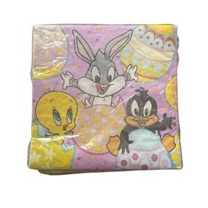 VTG LOONEY TUNES BABY 90S BIRTHDAY NAPKINS 4 PACKS PARTY SUPPLIES NOS SHOWER